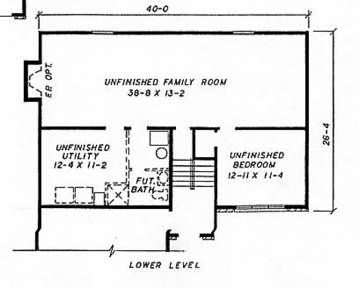 The Westwood - Lower Level Plan